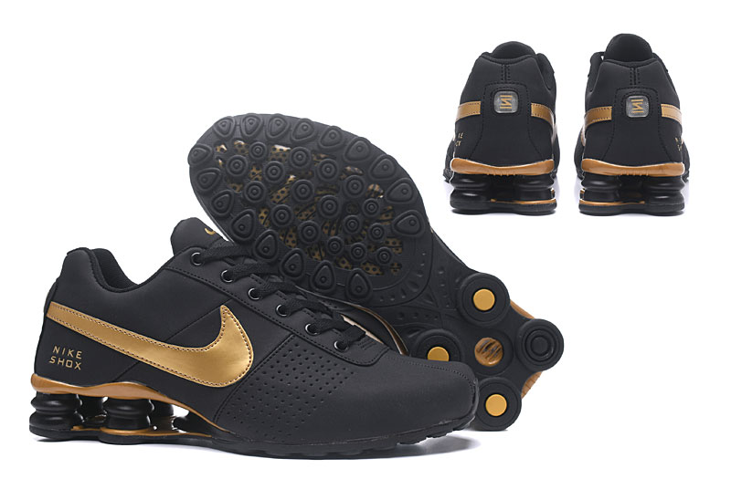 New Men Nike Shox OZ D Black Gold Shoes